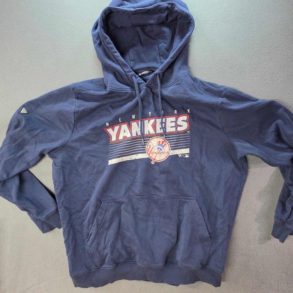Levelwear New York Yankees Hoodie Mens XL Navy Blue MLB Baseball Sweatshirt